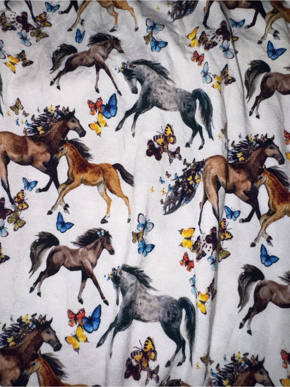 Posh Peanut Claire Horses Butterflies Long Sleeve Ruffle Twirl Dress 5/6T - Picture 6 of 12